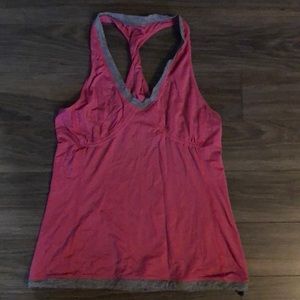 Lululemon racerback tank, pink, size 8